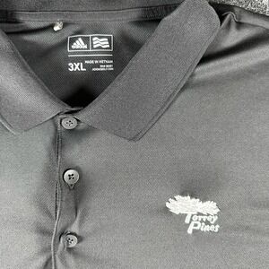 Men's Adidas Climalite Black Torrey Pines Golf Polo Shirt Size 3XL Performance